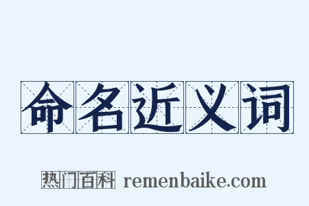 命名近义词是什么意思的图片